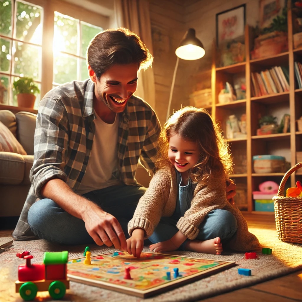 DALLE_2024-12-30_15.32.31_-_A_heartwarming_scene_of_a_parent_and_child_playing_together_in_a_cozy_living_room._The_parent_smiling_is_on_the_floor_engaging_in_a_board_game_with.jpeg